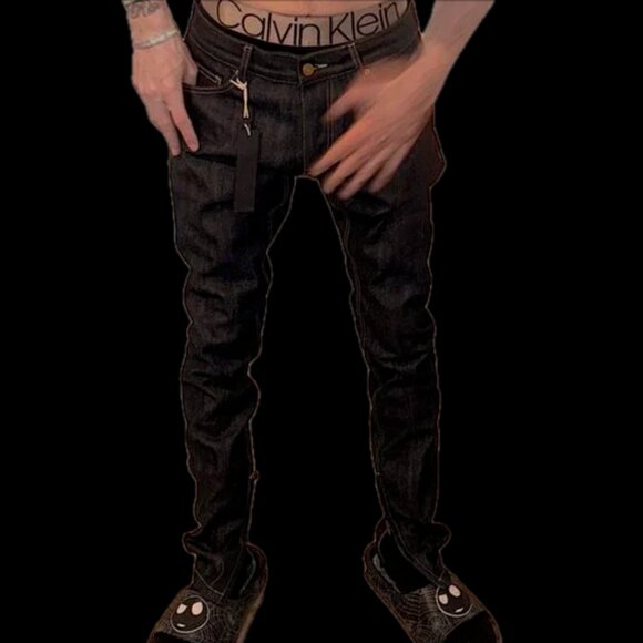 Men's Raw Denim Fear Of God Brand New Crease  Jeans - Picture 10 of 11